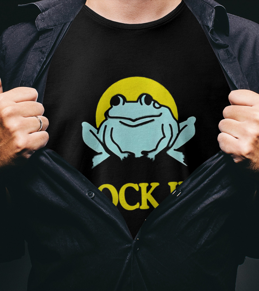 Born To Dilly Dally Frog Forced To Lock In Sun Background T-Shirt