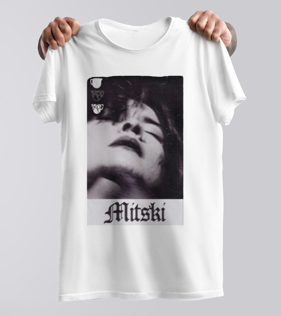 Mitski Gothic Black And White Portrait T-Shirt