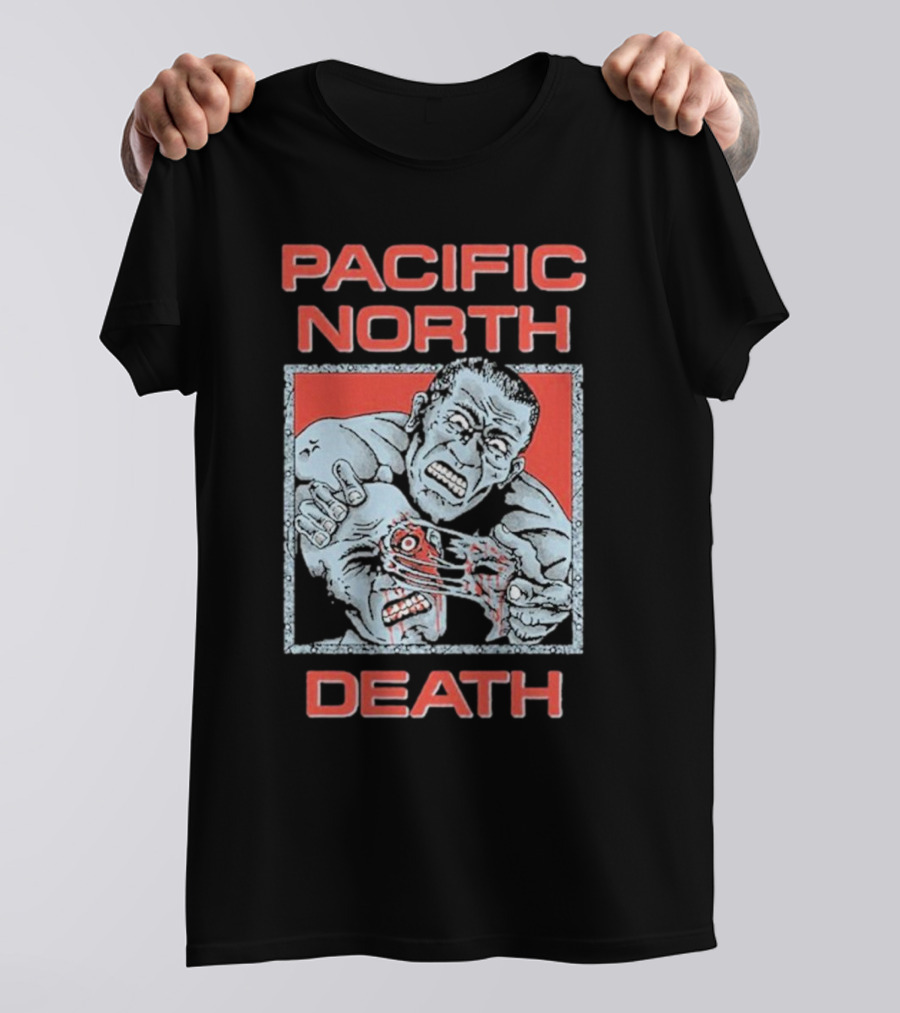 Pacific North Death Facerip Brutal New T-Shirt