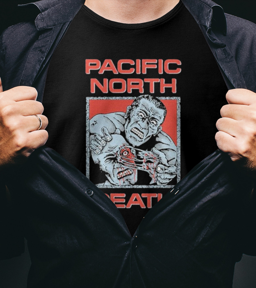 Pacific North Death Facerip Brutal New T-Shirt