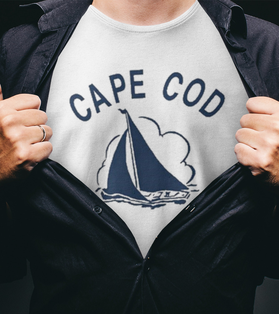 Cape Cod Sailboat Derek Guy Vintage Style Sailing T-Shirt