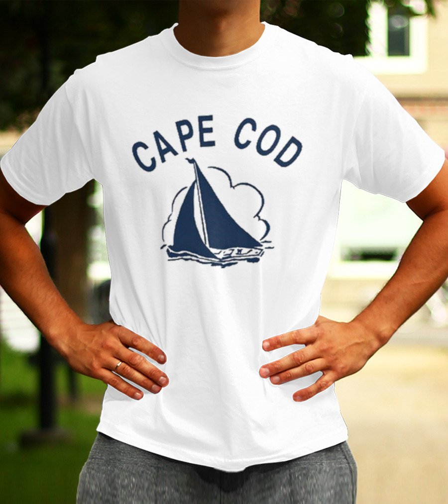 Cape Cod Sailboat Derek Guy Vintage Style Sailing T-Shirt