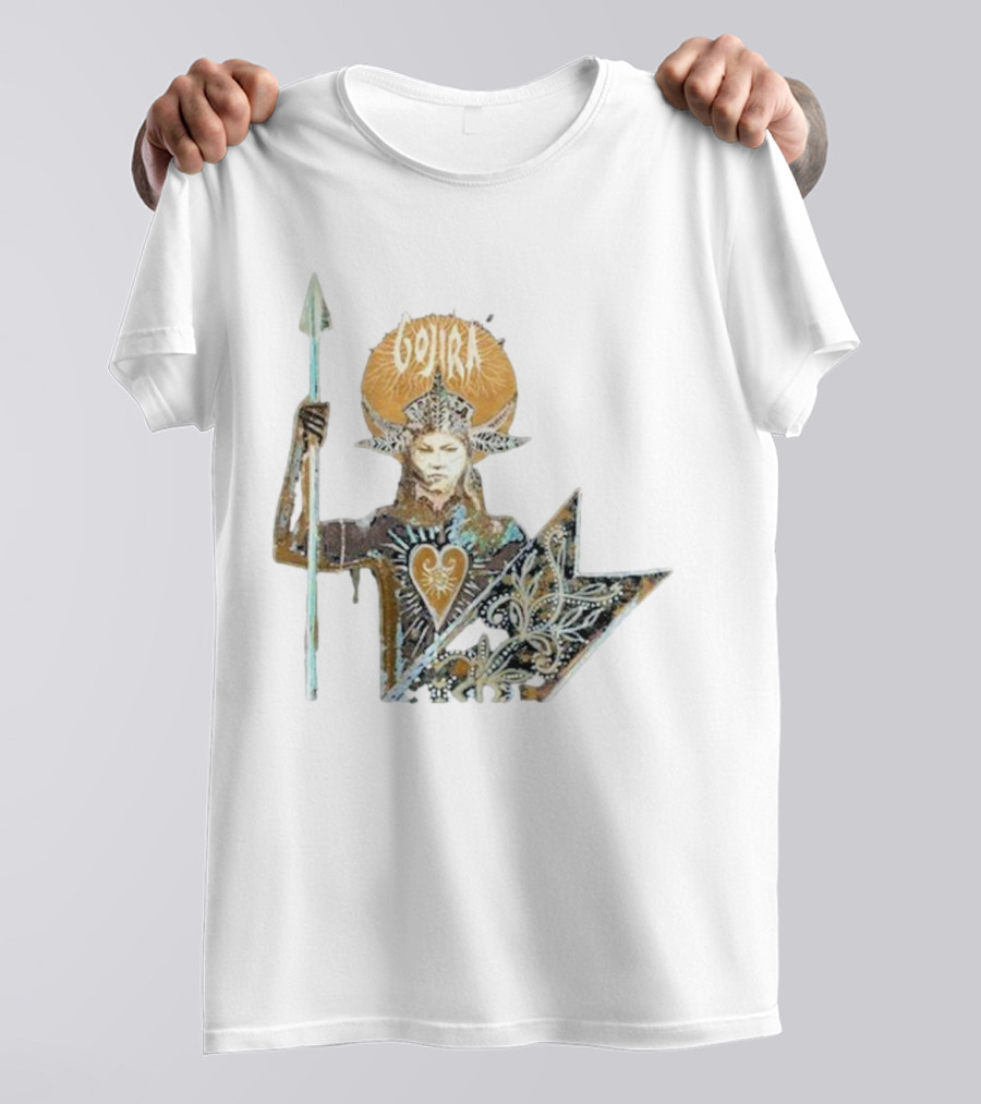 Gojira Fortitude Warrior Album Art Iconic Spear Holder T-Shirt