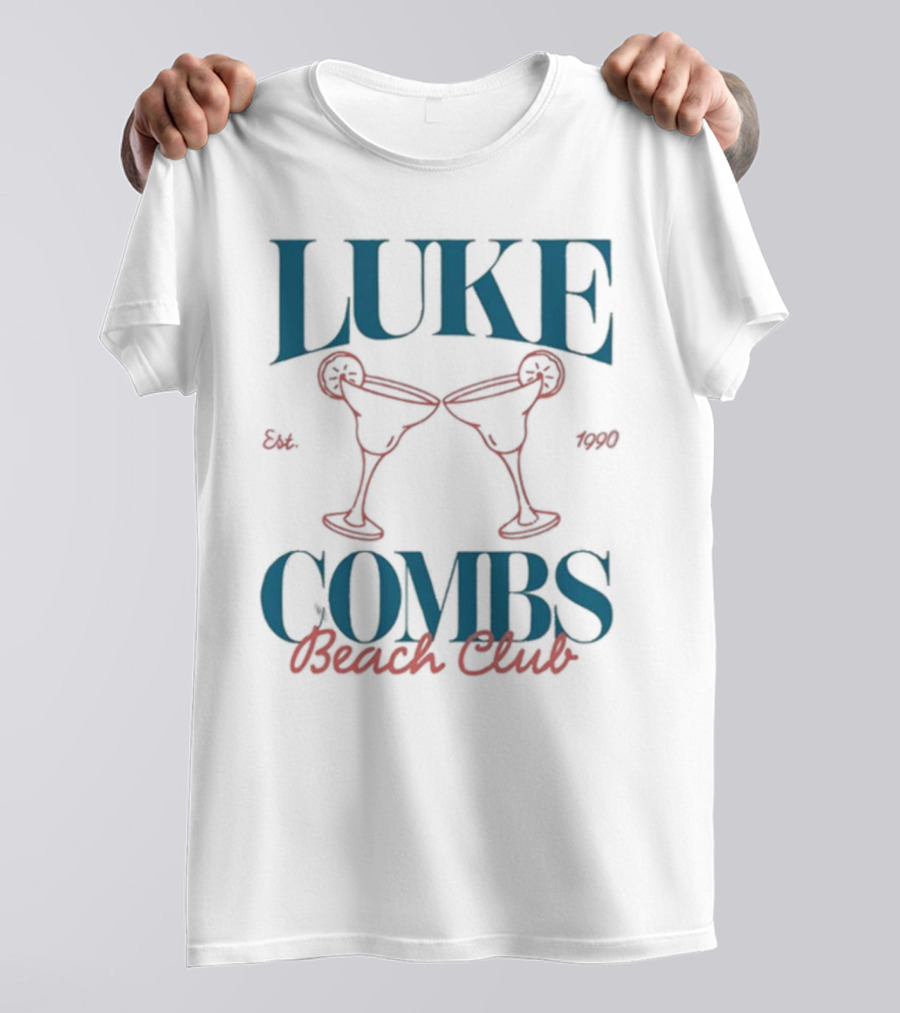 Luke Combs Beach Club Est 1990 Martini Glasses T-Shirt