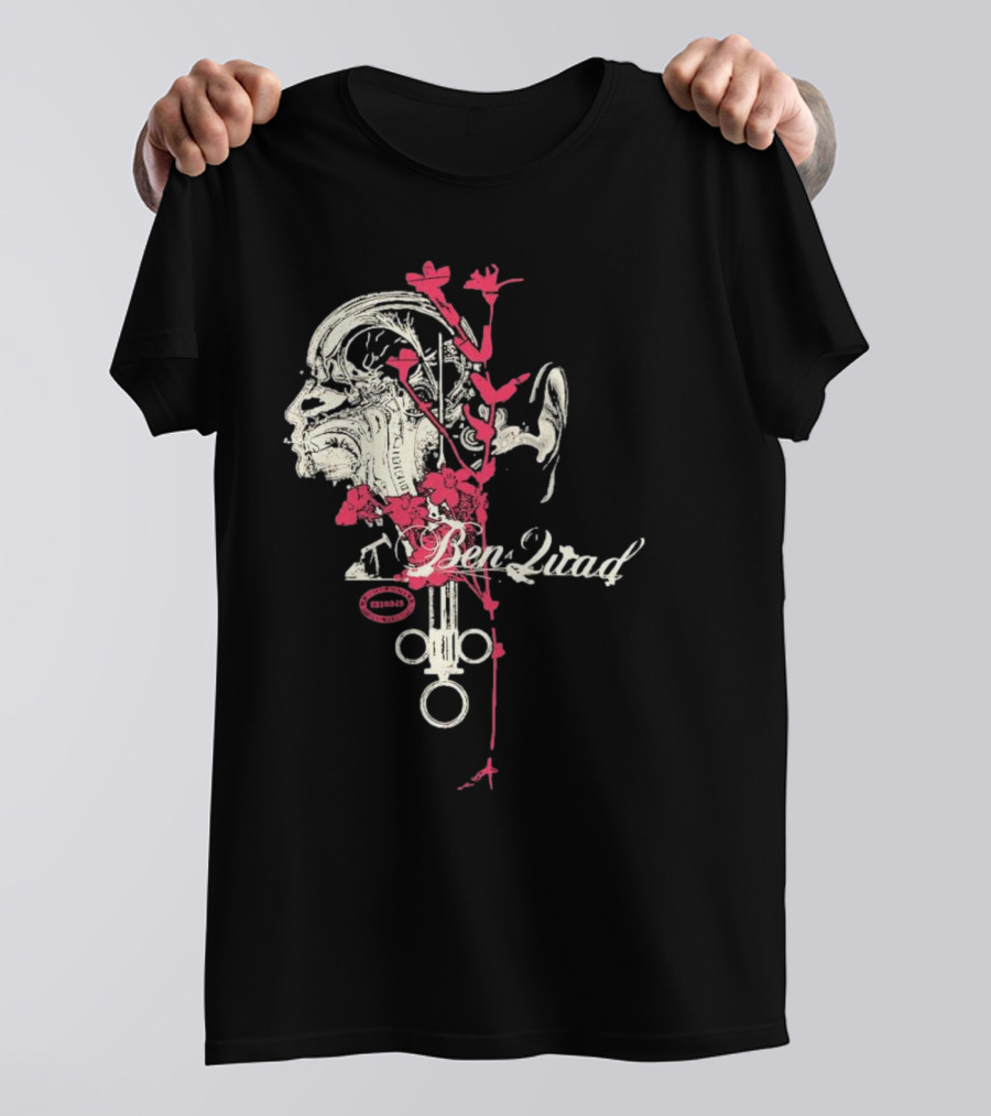Purenoise Ben Quad Anatomy Circuit Roses Skull T-Shirt