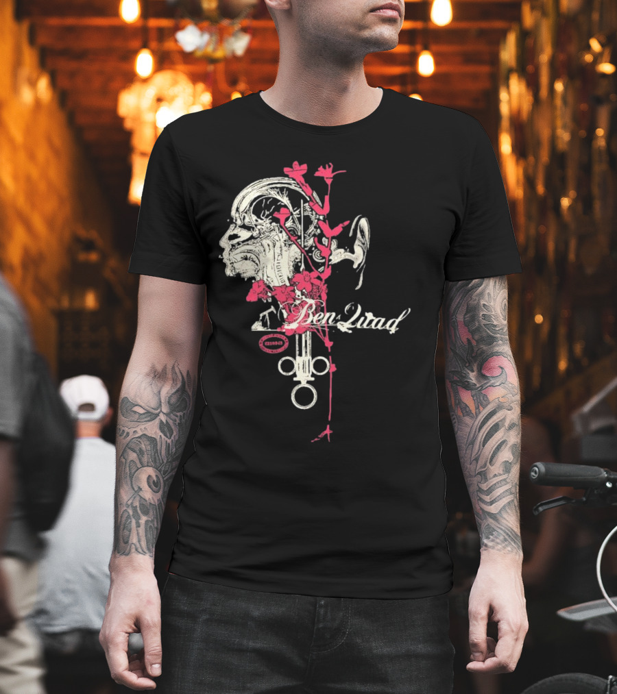 Purenoise Ben Quad Anatomy Circuit Roses Skull T-Shirt