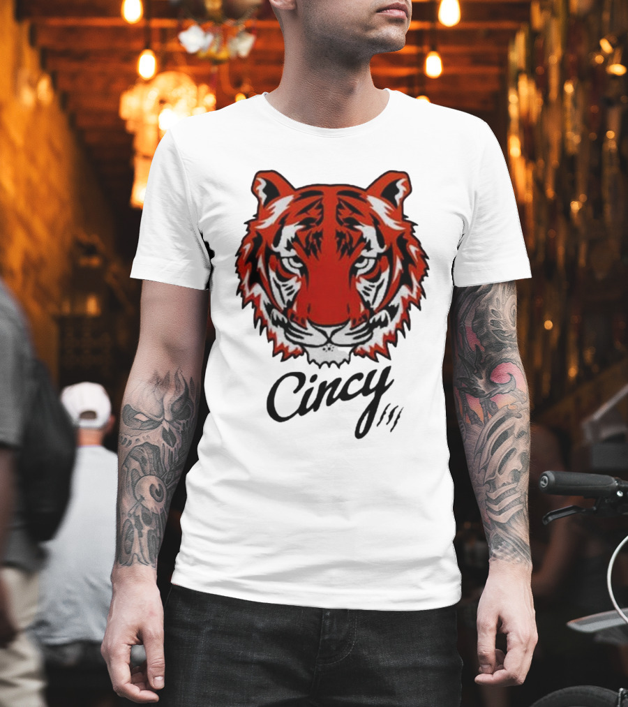 Cincinnati Bengals Cincy The Tiger Head T-Shirt