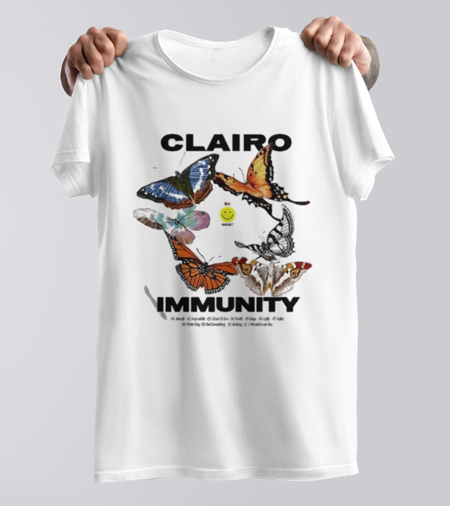 Clairo Immunity Butterfly Smiley T-Shirt