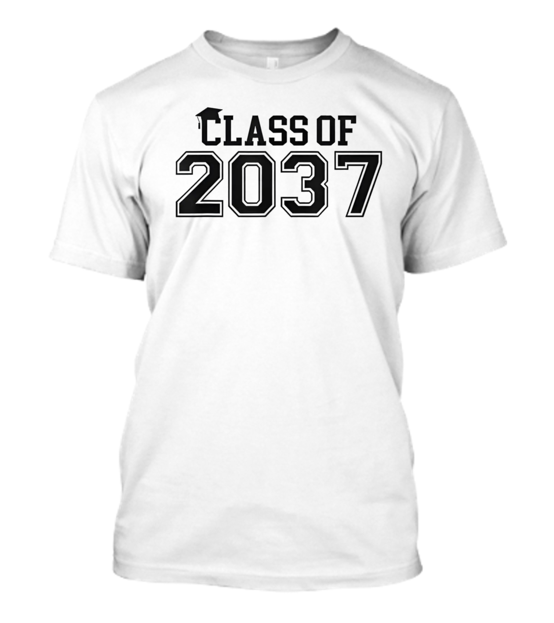 Class Of 2037 Graduation Cap T-Shirt