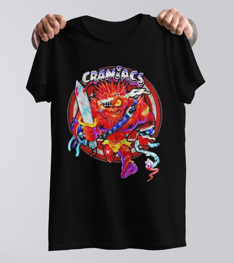 Craniacs Sonny Monster Warrior With Spiked Hair And Eye Patch Holding Sword T-Shirt
