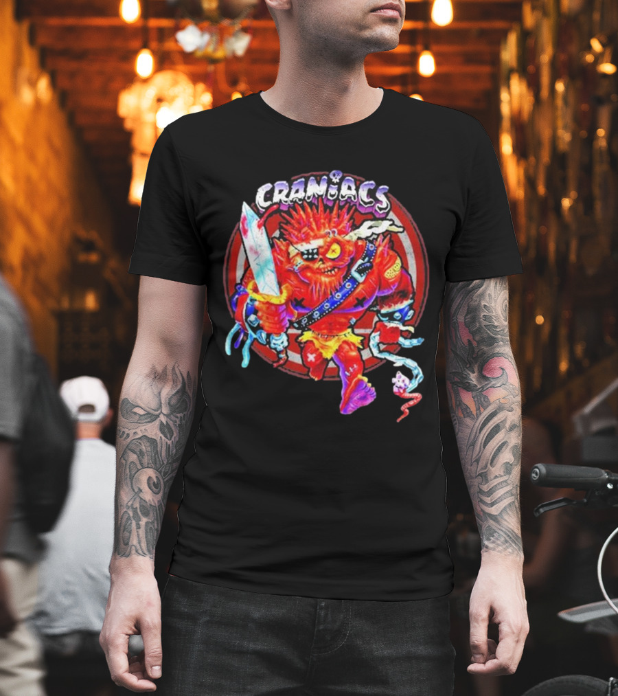 Craniacs Sonny Monster Warrior With Spiked Hair And Eye Patch Holding Sword T-Shirt