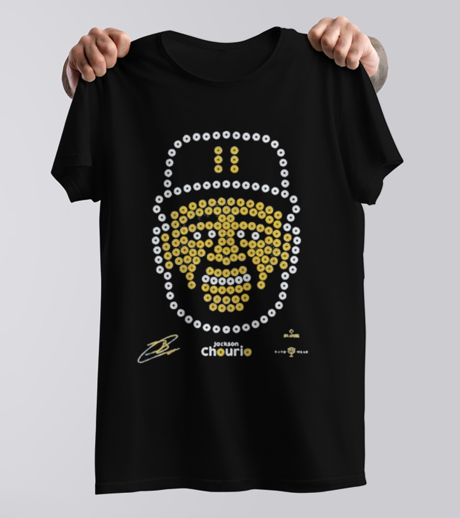 Jackson Chourio Rotowear Pixel Art Baseball Face T-Shirt