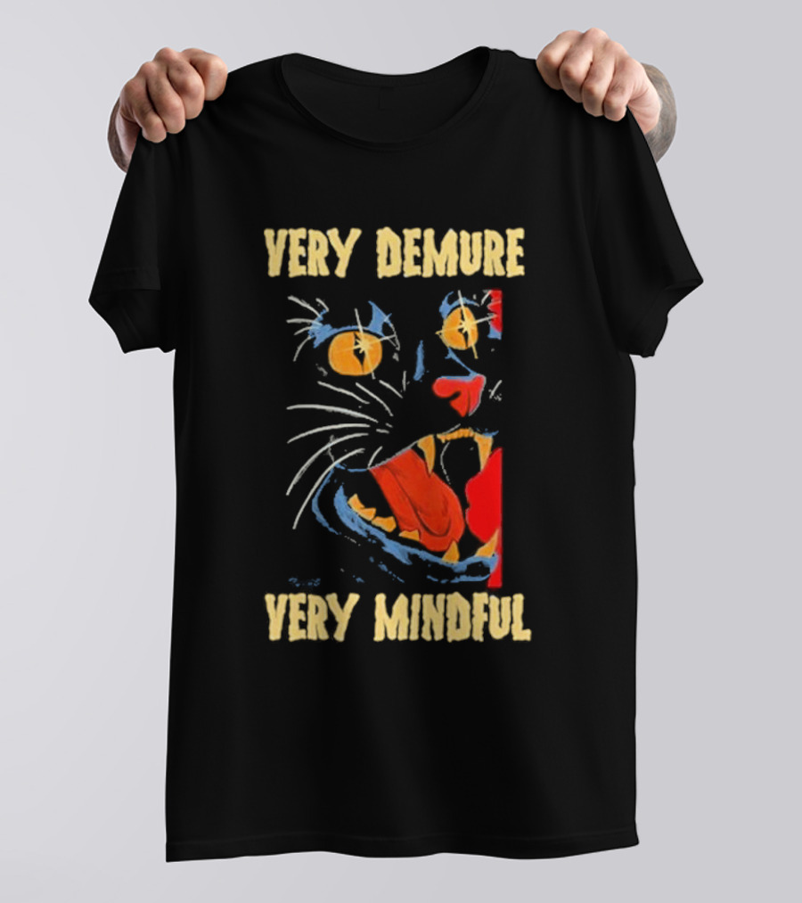 Very Demure Very Mindful Galactic Cat Face T-Shirt