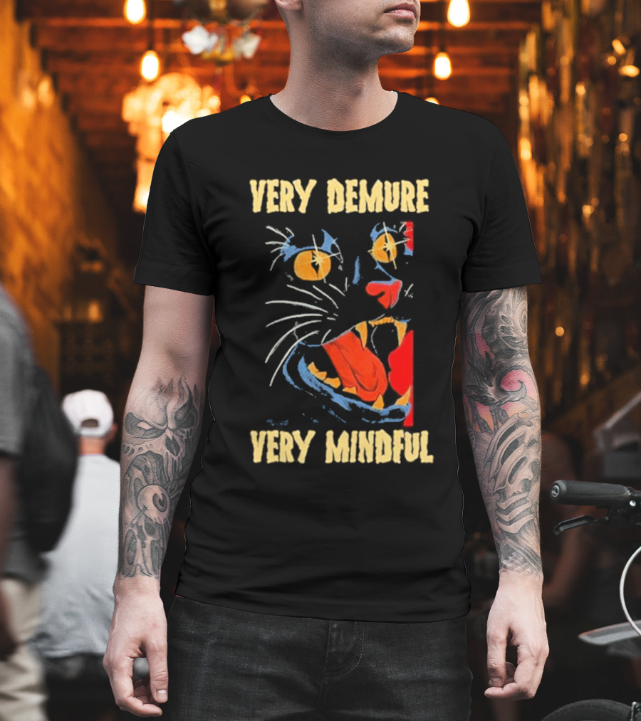 Very Demure Very Mindful Galactic Cat Face T-Shirt