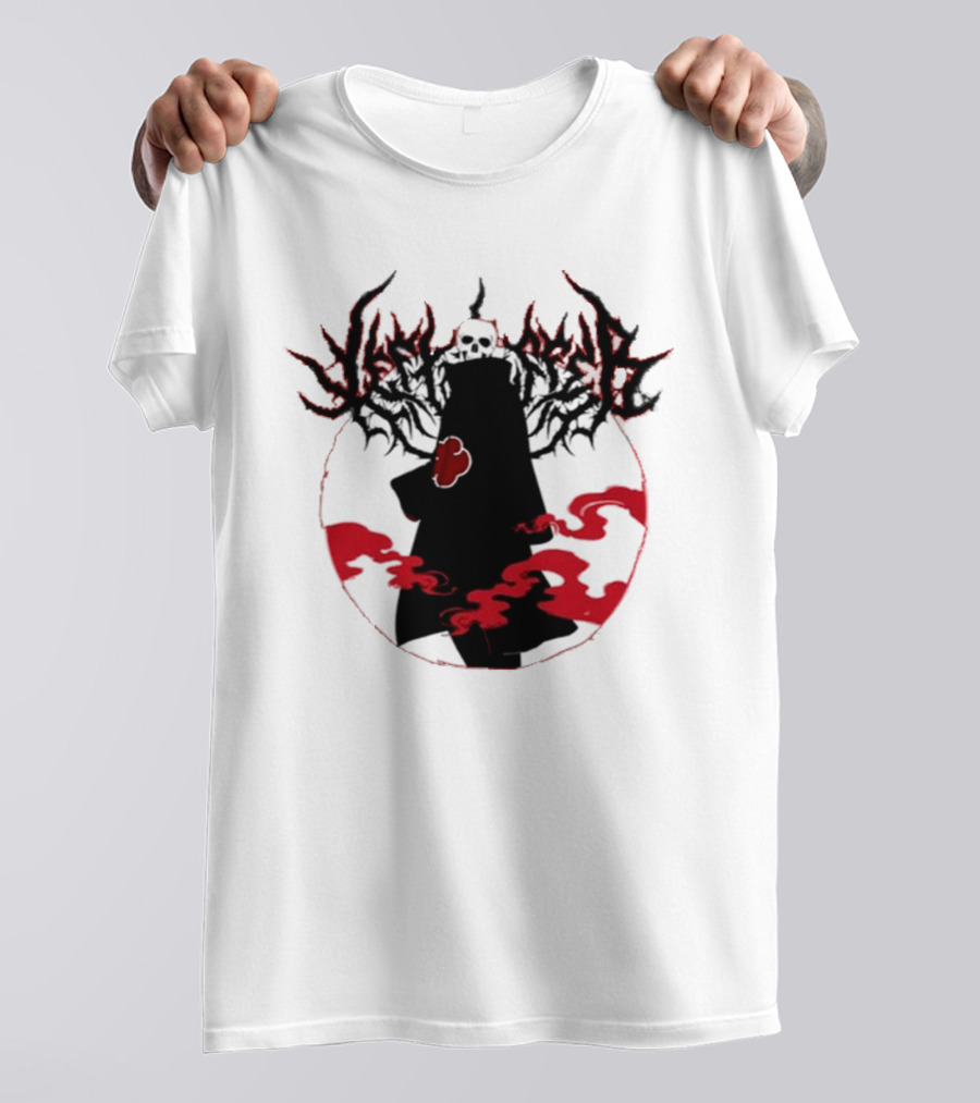 Left To Suffer Ninja Skull Shadow Red Cloud T-Shirt