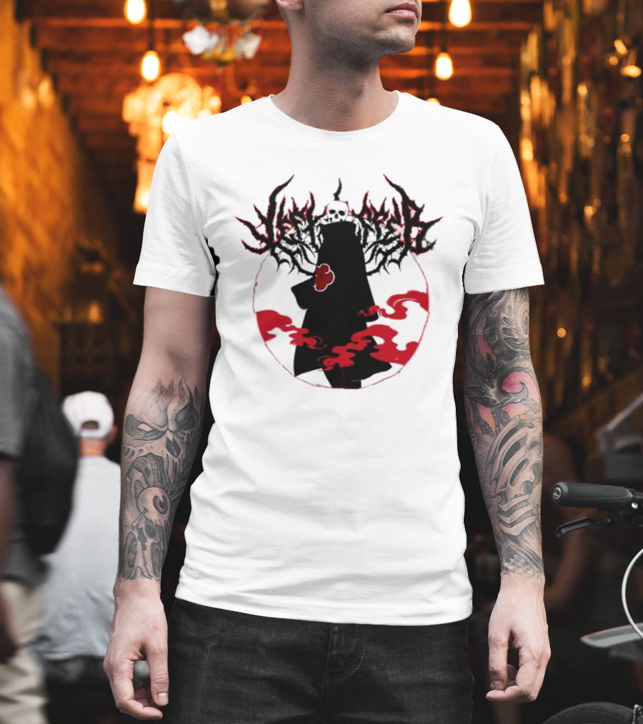 Left To Suffer Ninja Skull Shadow Red Cloud T-Shirt
