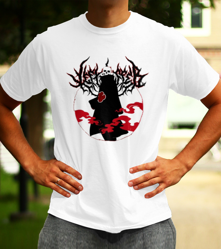 Left To Suffer Ninja Skull Shadow Red Cloud T-Shirt