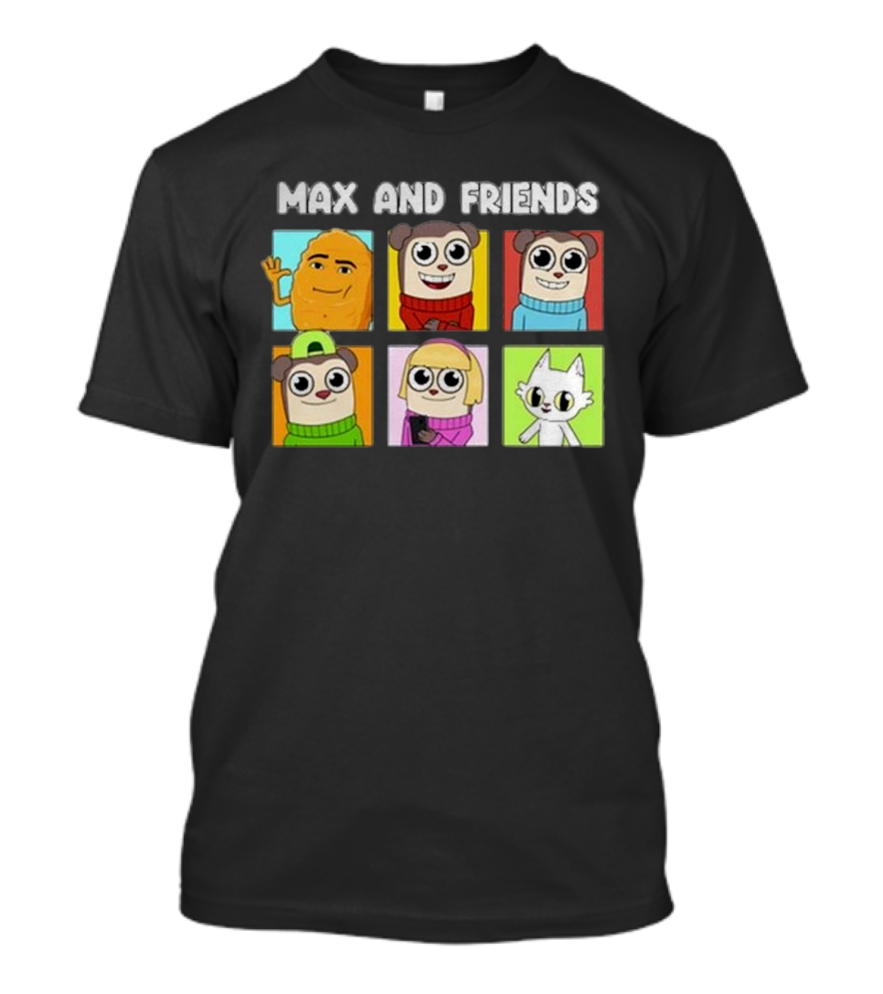 Max And Friends Cartoon Characters Collection T-Shirt