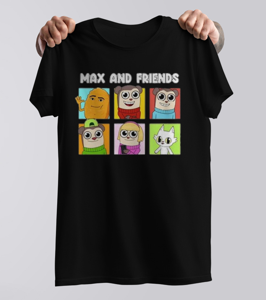 Max And Friends Cartoon Characters Collection T-Shirt