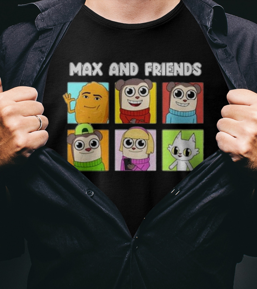Max And Friends Cartoon Characters Collection T-Shirt
