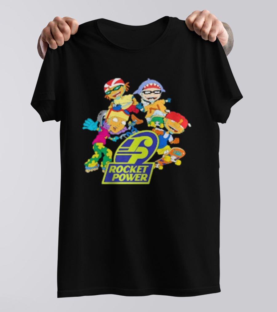 Rocket Power Cartoon Characters Action Scene T-Shirt