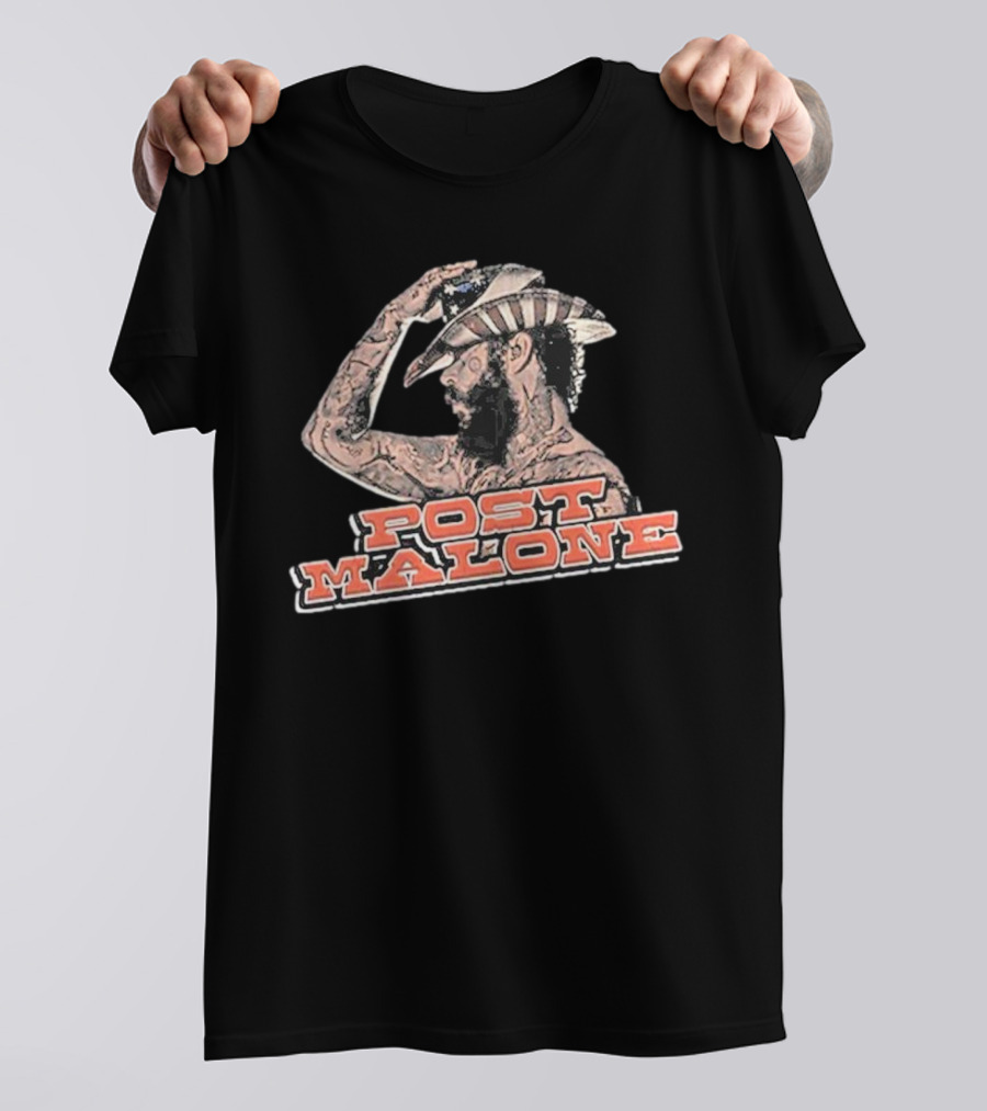 Cheatin Snakes Post Malone Cowboy Tattoo Sketch T-Shirt