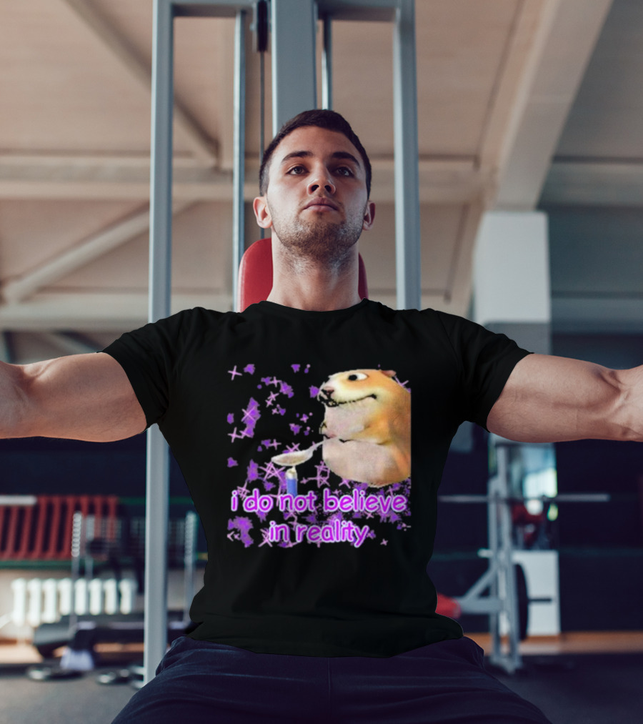 I Do Not Believe In Reality Doge Spoon Purple Stars T-Shirt