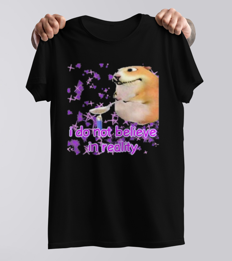 I Do Not Believe In Reality Doge Spoon Purple Stars T-Shirt