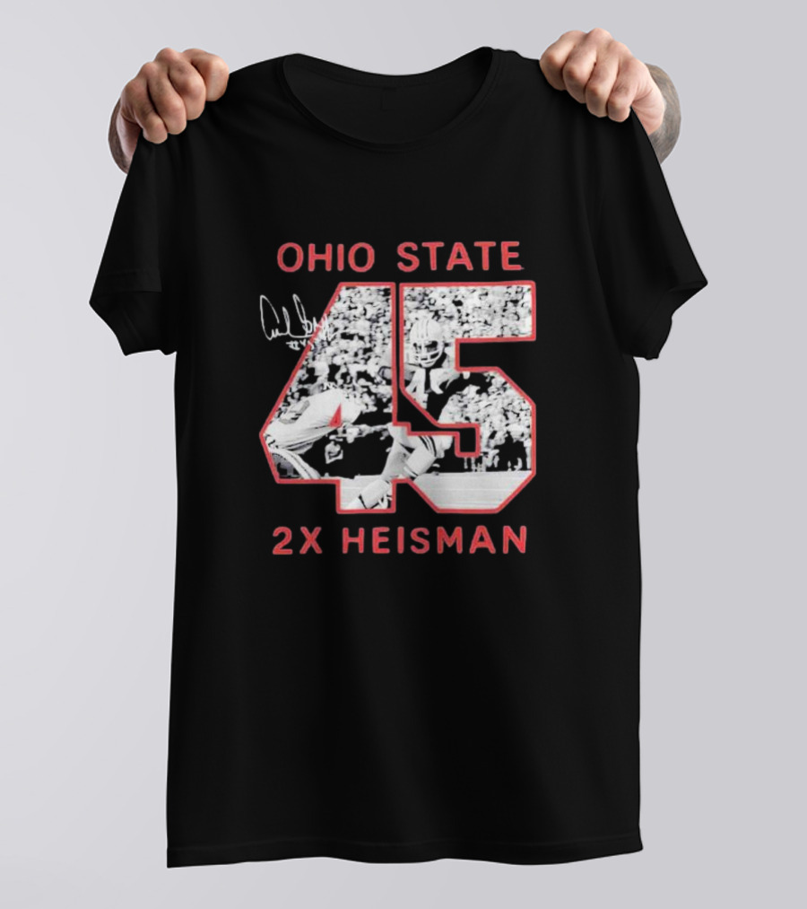 Ohio State Archie Griffin 45 2x Heisman Trophy Winner T-Shirt