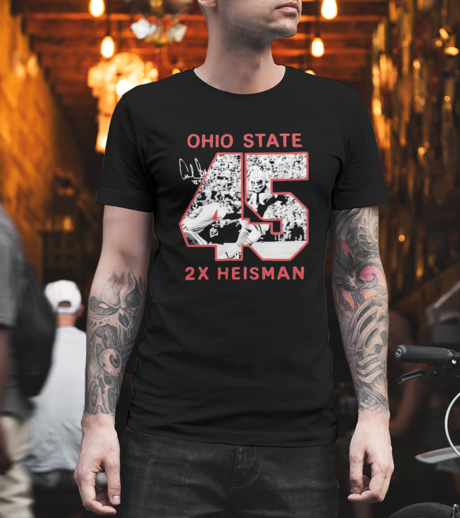 Ohio State Archie Griffin 45 2x Heisman Trophy Winner T-Shirt