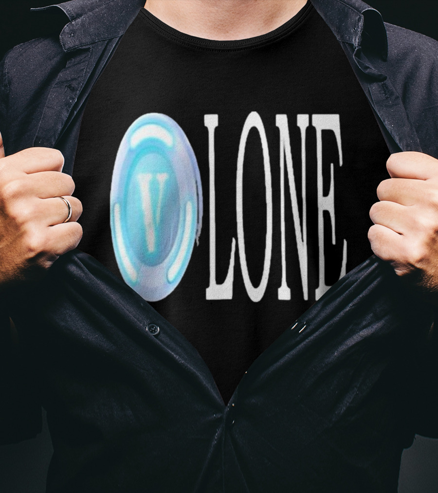 Bussinapparelco Vlone Vbuck Coin Icon And Text T-Shirt