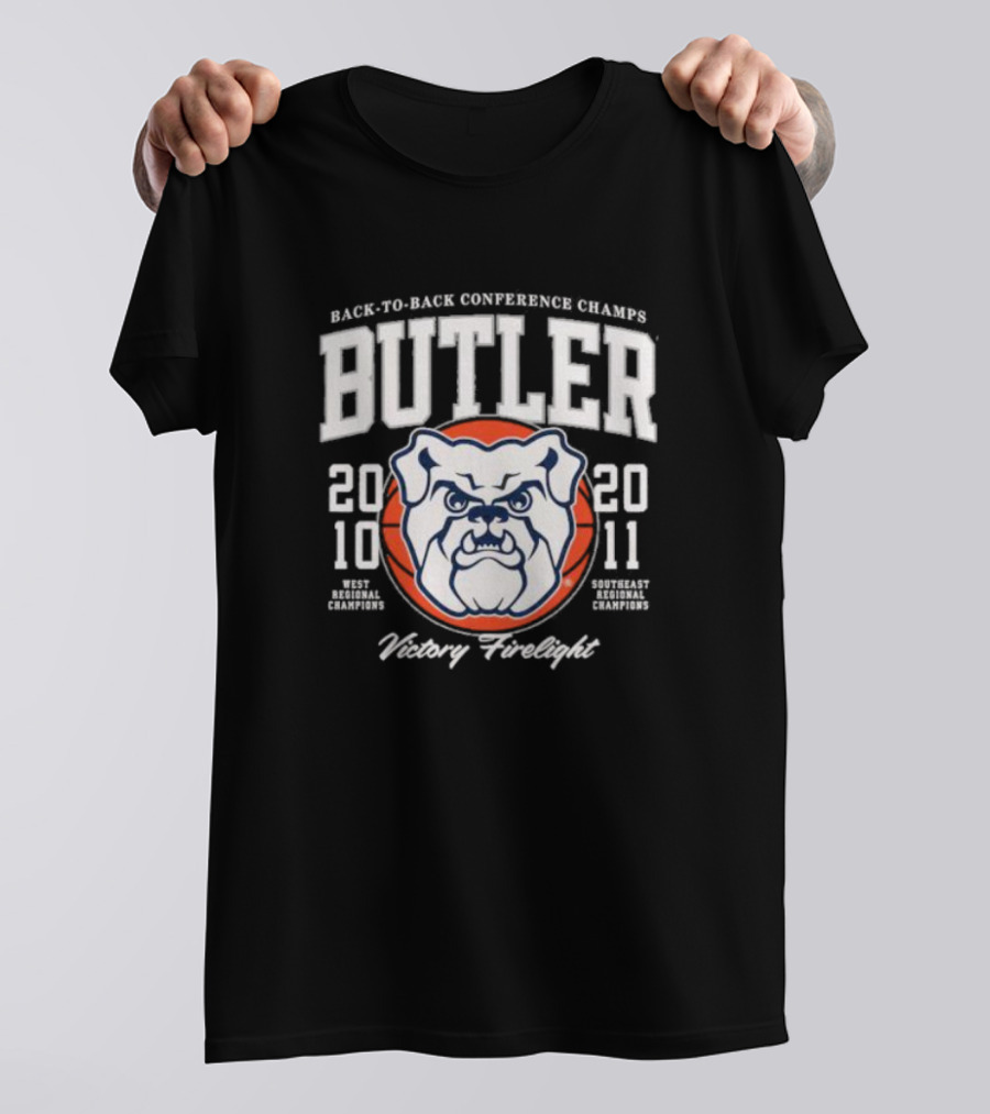 Back-to-Back Conference Champs Butler 2010 2011 Victory Firelight T-Shirt