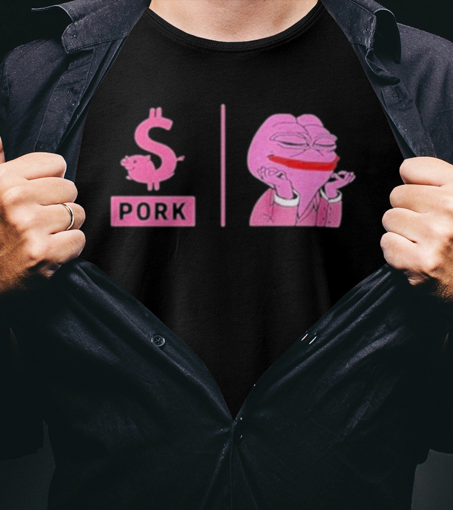 Pork $pork Pepe Meme Pink Frog T-Shirt