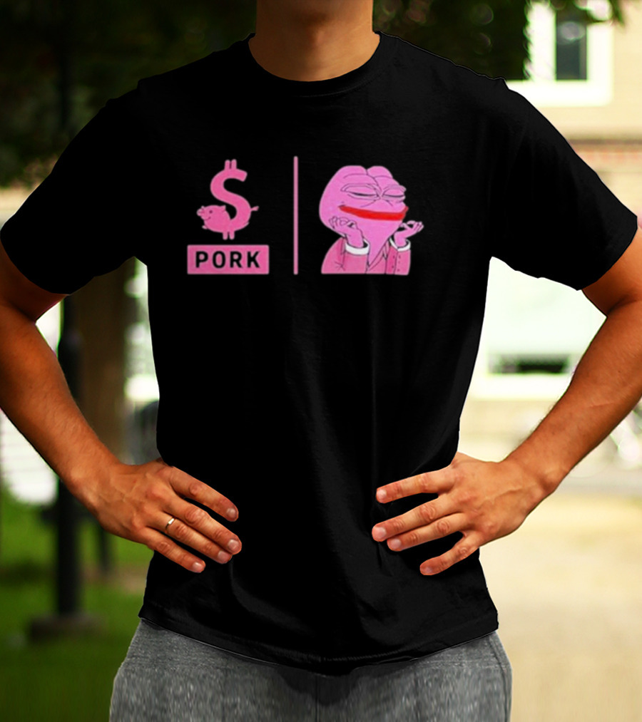 Pork $pork Pepe Meme Pink Frog T-Shirt
