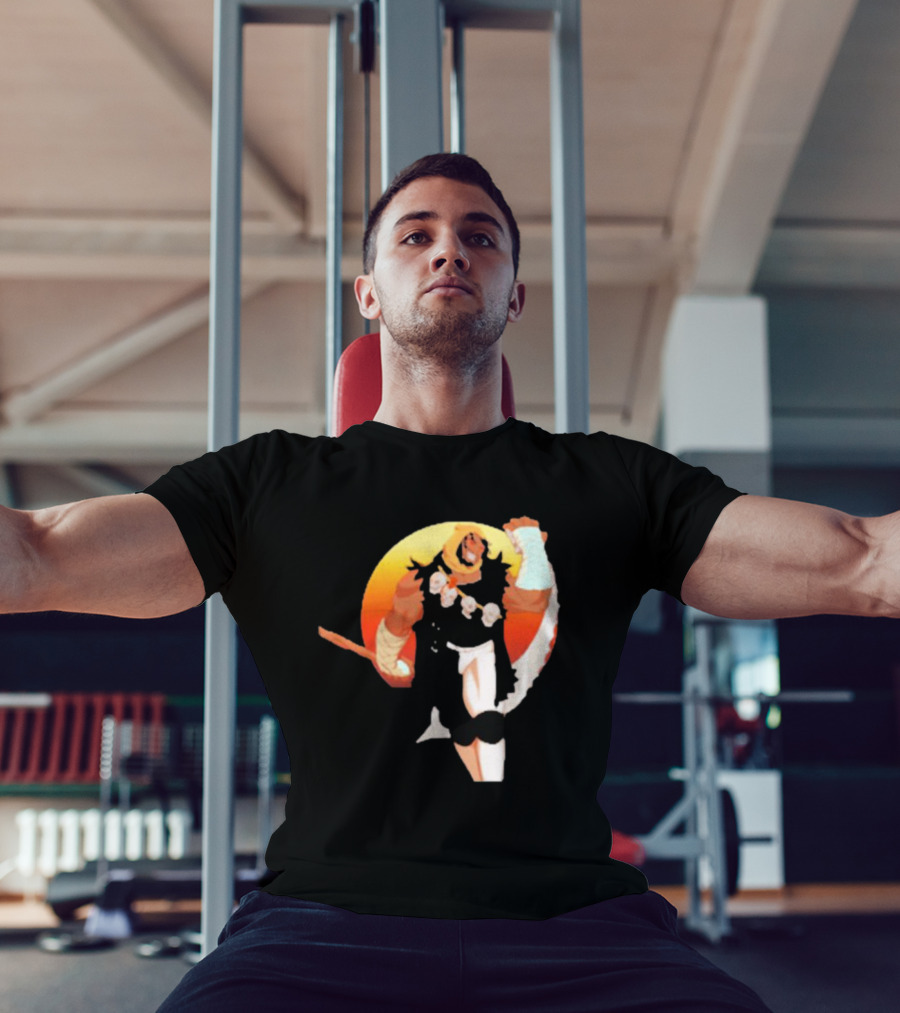 CALIFORNIA NIGHTMARE ISSUE #3 Fierce Warrior With Skulls And Sunset Background T-Shirt