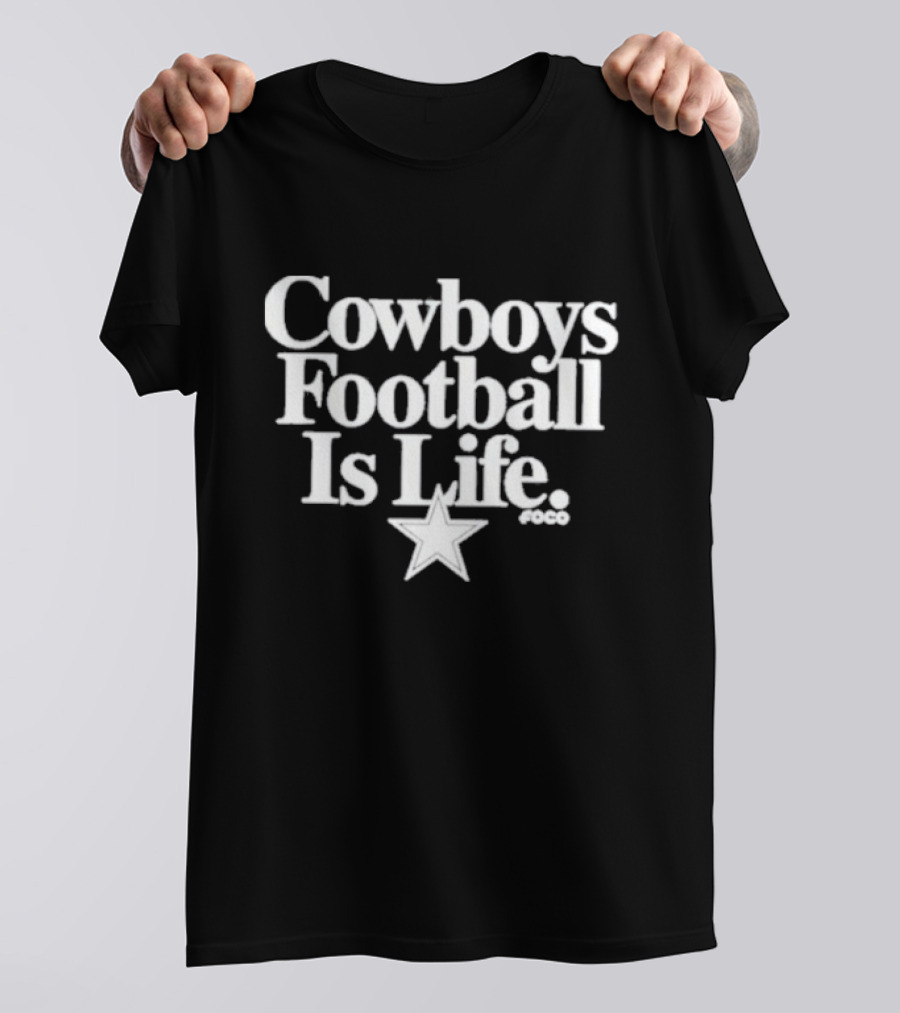 Calvin Watkins Cowboys Football Is Life Star Foco T-Shirt