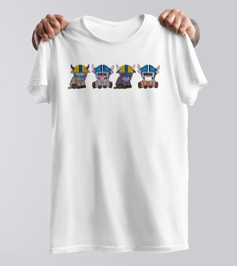 Funny Los Angeles Chargers Buffalo Helmet Creatures T-Shirt