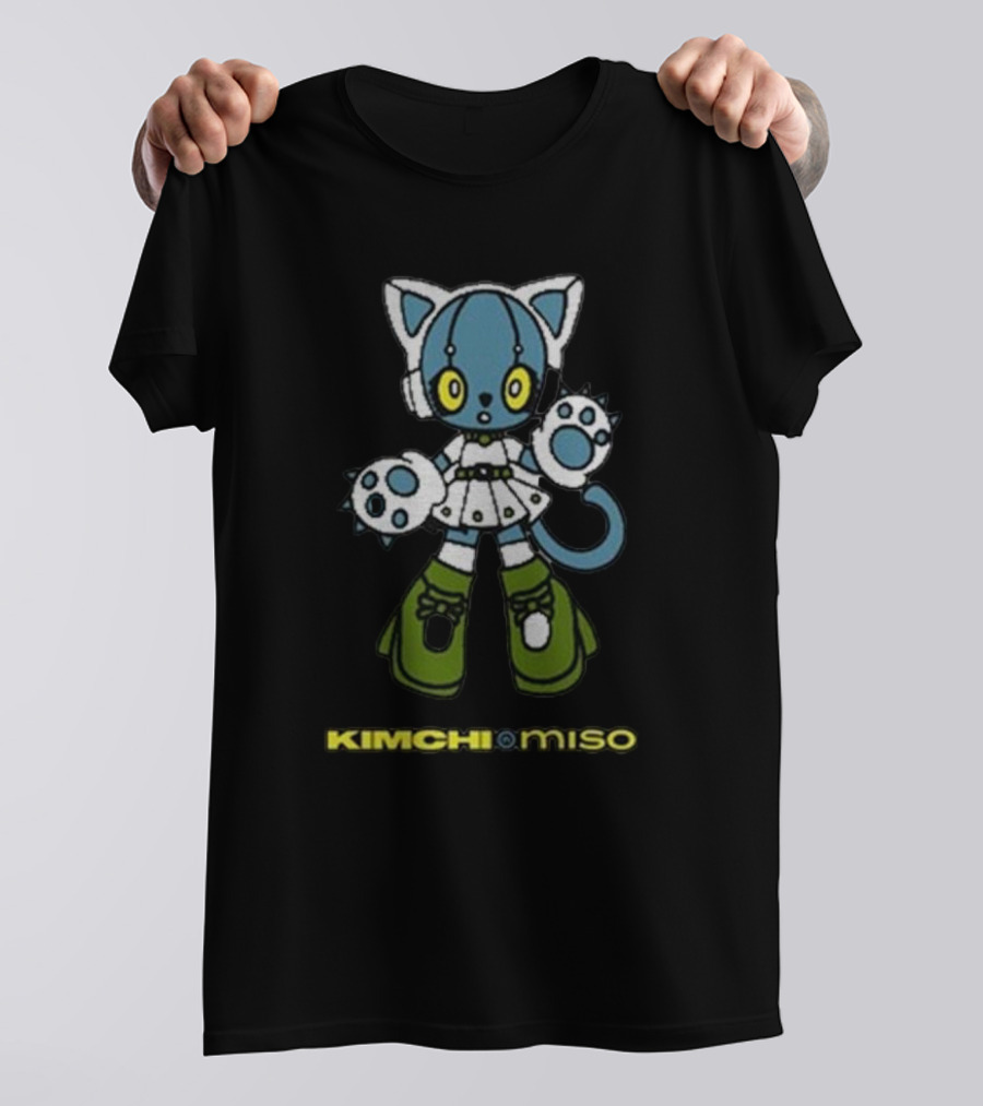 KIMCHI And Miso Futuristic Feline Character T-Shirt