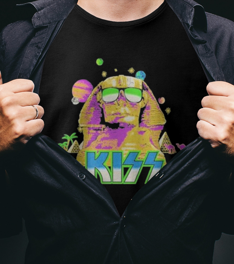 Kiss Hot In The Shade Sphinx Neon T-Shirt