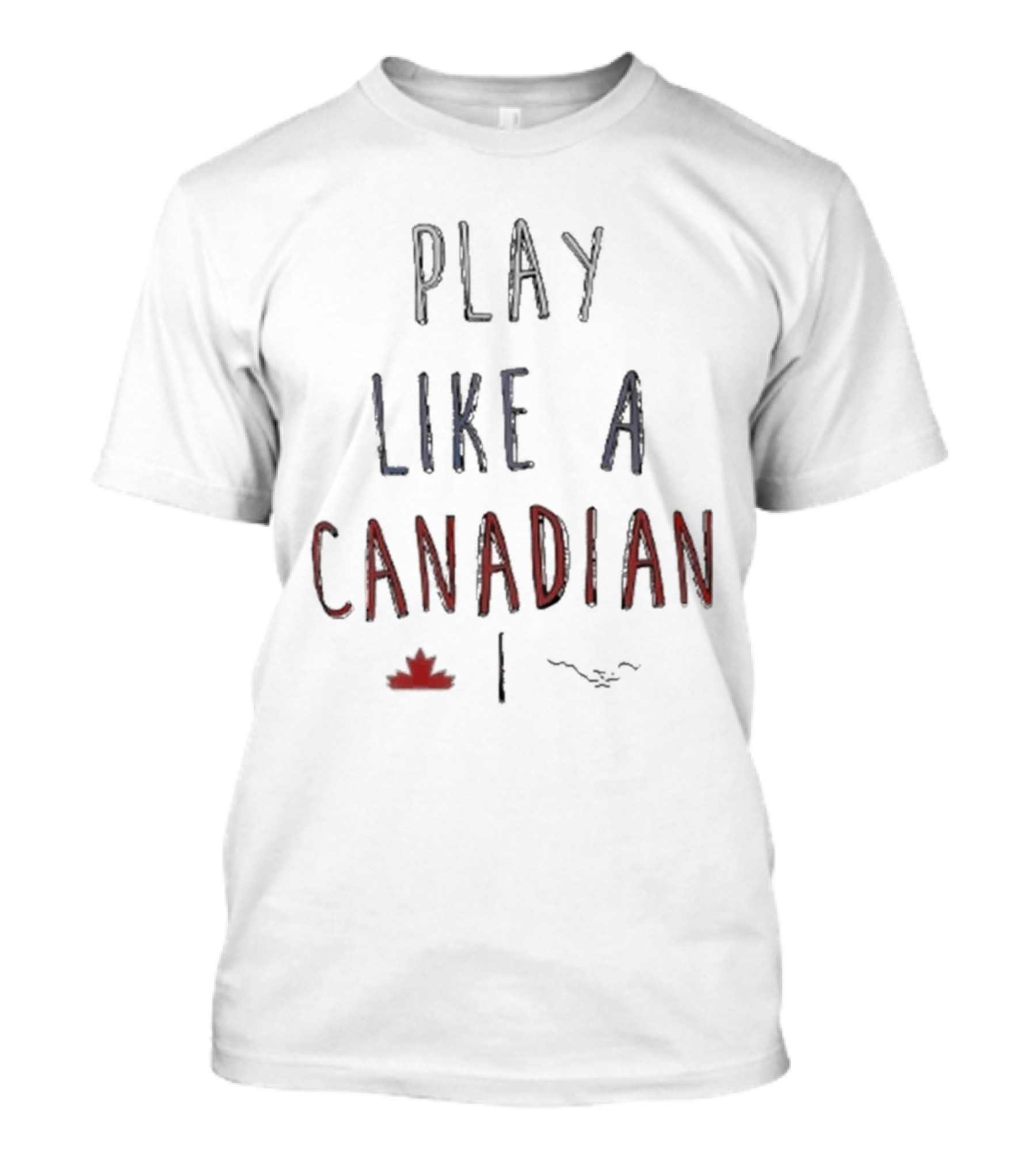 Play Like A Canadian Calgary Stampeders Maple Leaf Icon Football Team T-Shirt