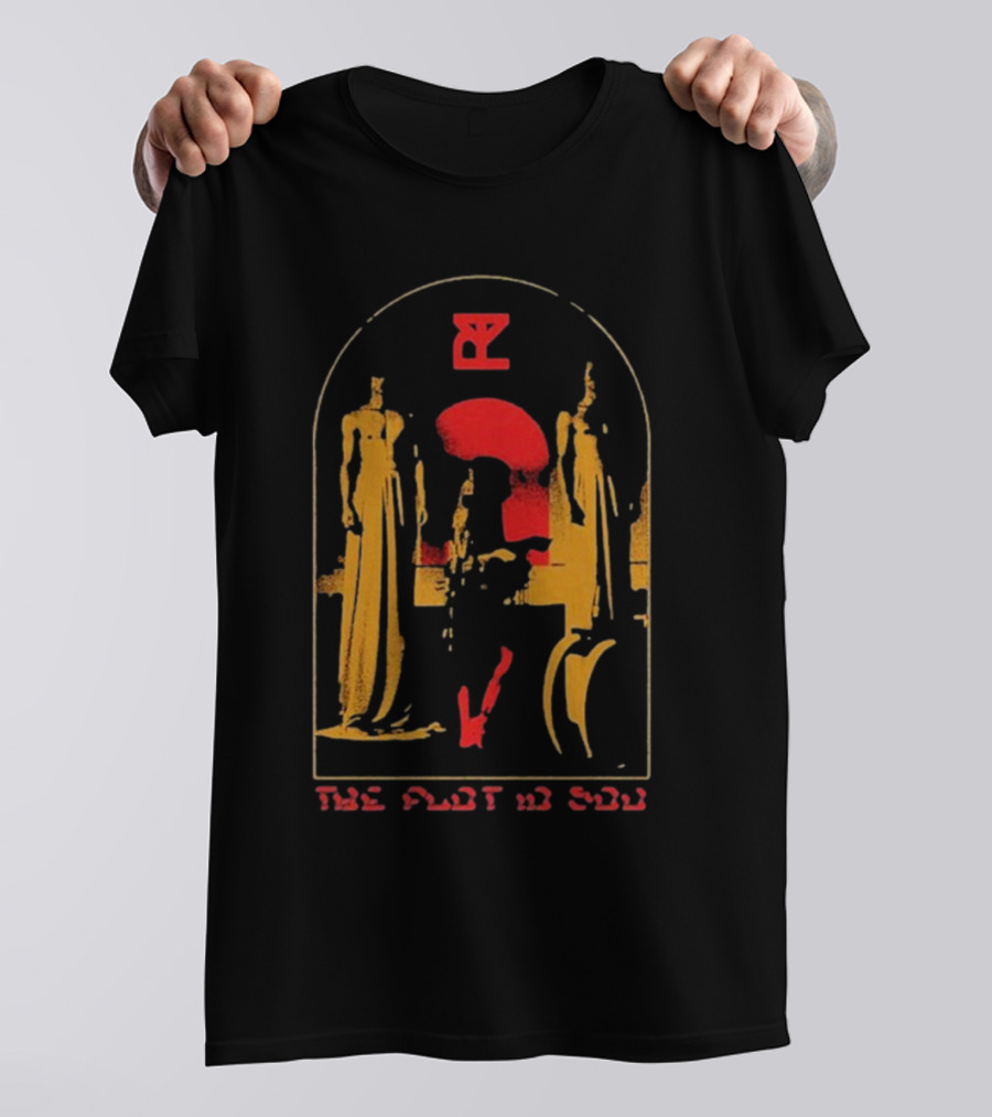 The Plot In You TPIY Long Red Question Mark Roman Statue Arch T-Shirt