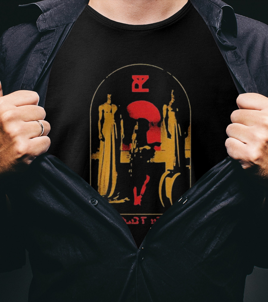 The Plot In You TPIY Long Red Question Mark Roman Statue Arch T-Shirt