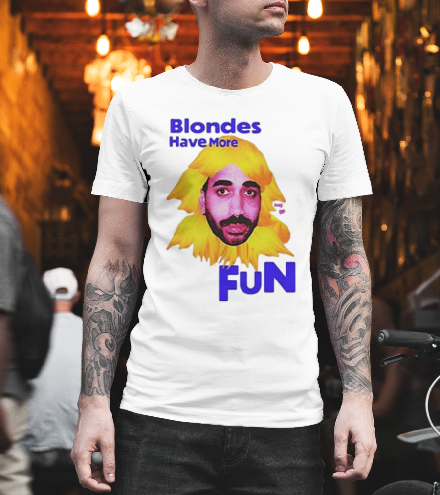 Blondes Have More Fun Face Yellow Hair T-Shirt