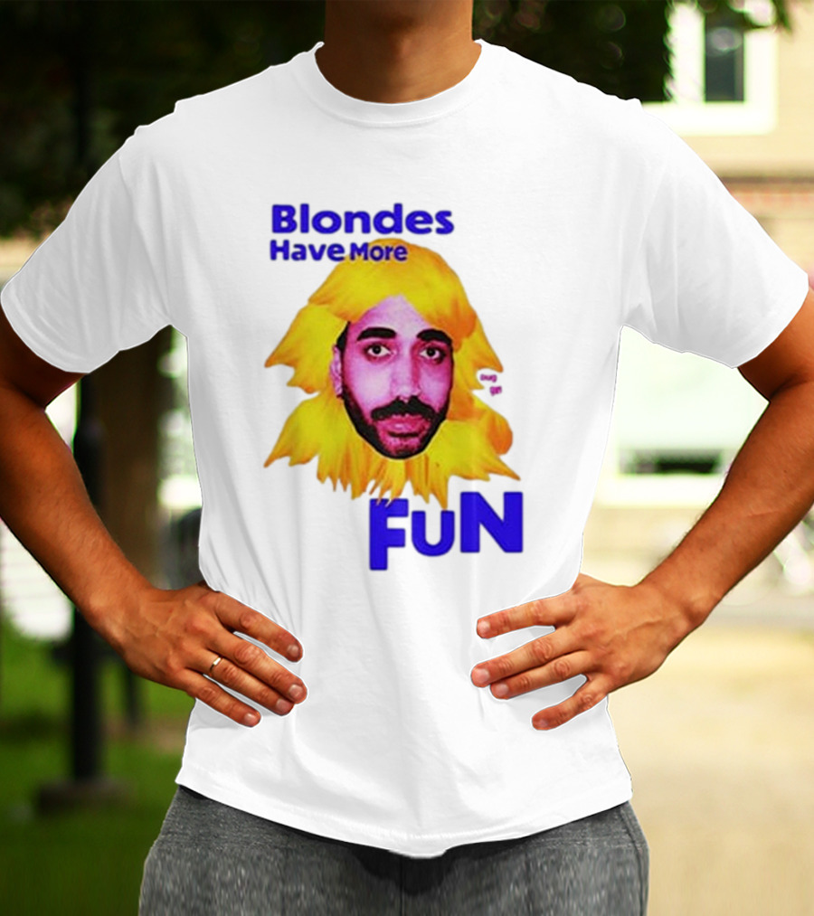 Blondes Have More Fun Face Yellow Hair T-Shirt