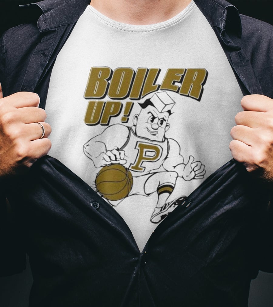 BOILER UP Basketball 70's Mascot P T-Shirt