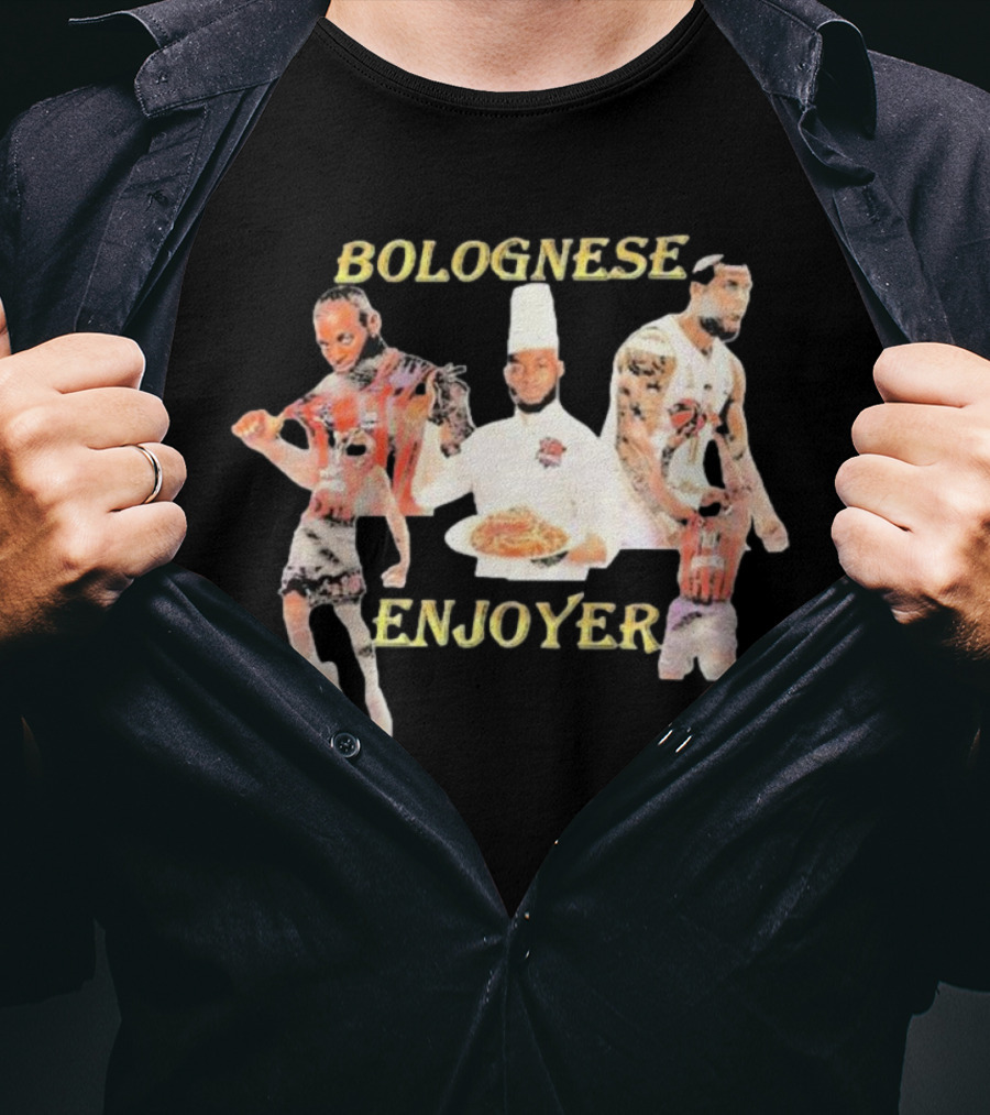 Bolognese Enjoyer Basketball Player Chef Motif T-Shirt
