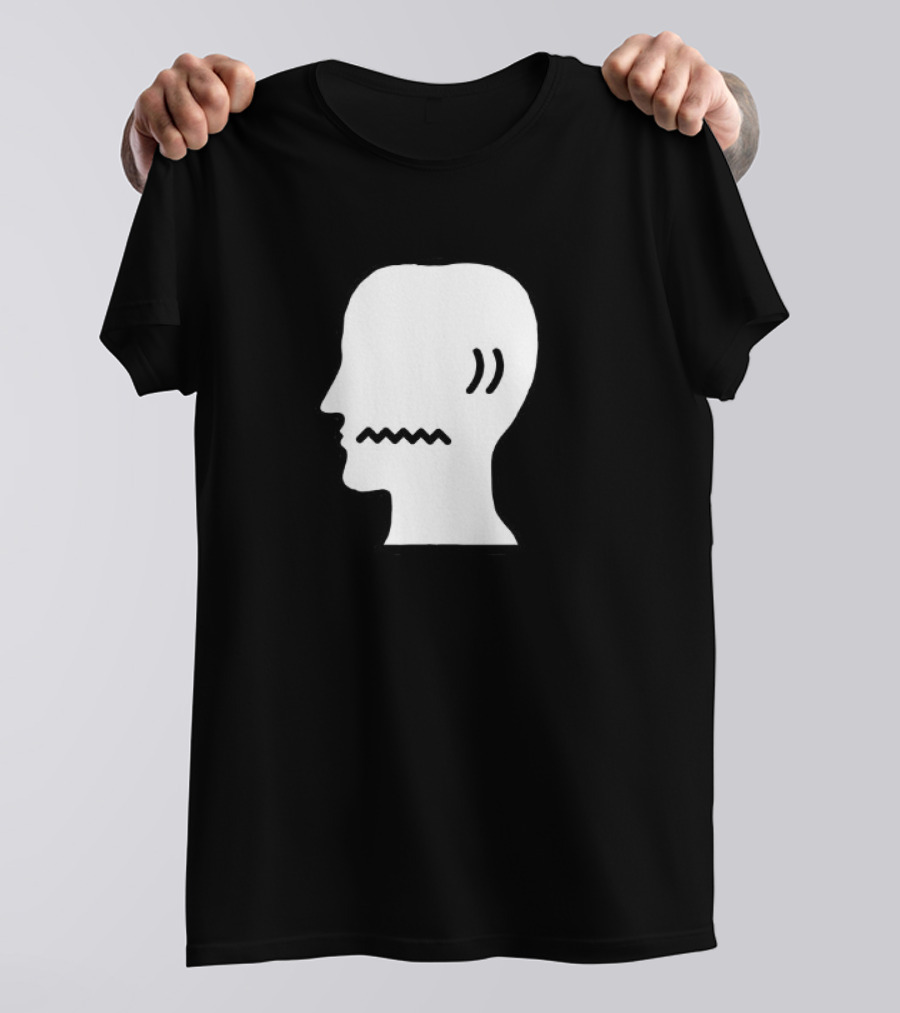 Brain Dead Head Profile Icon With Zigzag Mouth T-Shirt
