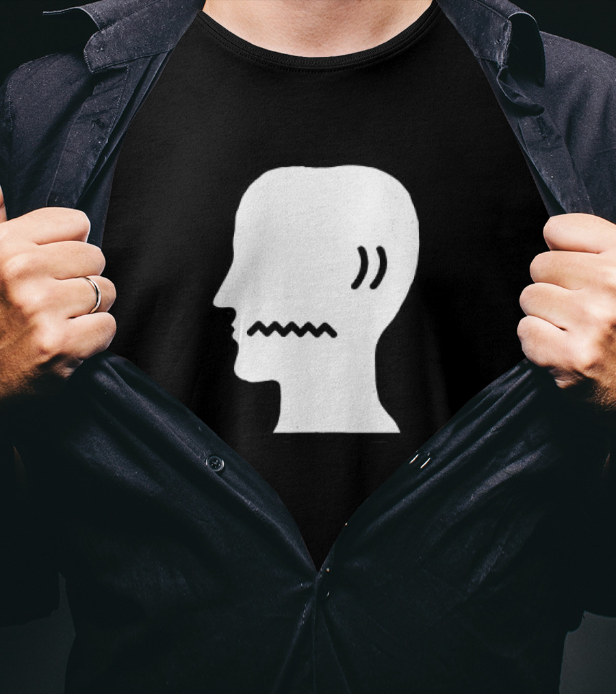 Brain Dead Head Profile Icon With Zigzag Mouth T-Shirt