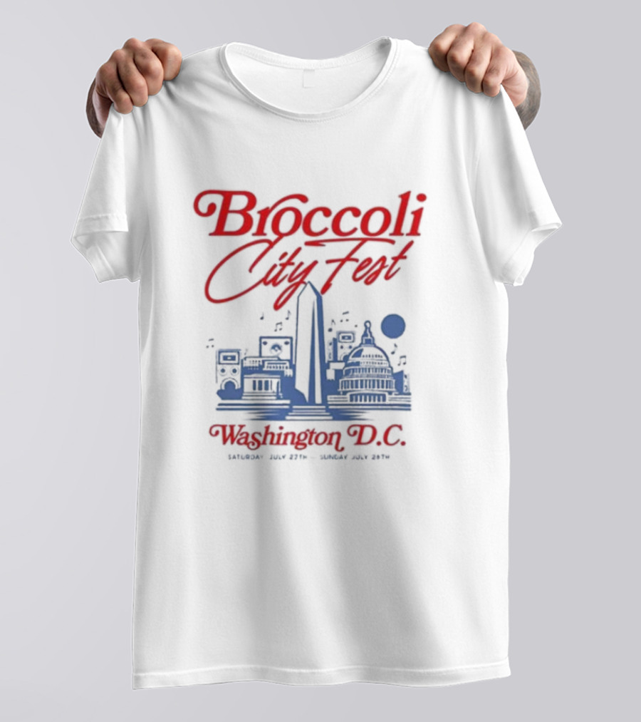 Broccoli City Fest Washington D.C. Skyline July 27-28 T-Shirt