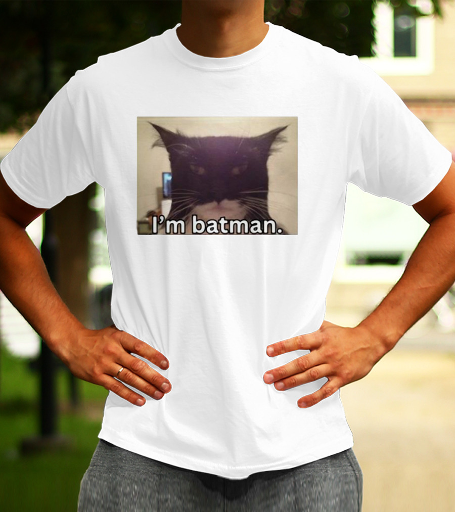 Bruh I'm Batman Cat Meme T-Shirt